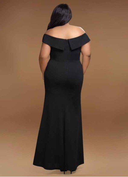 Blush Mark My Valentine Black Stretch Crepe Maxi Dress Blush Mark My Valentine Black Stretch Crepe Maxi Dress