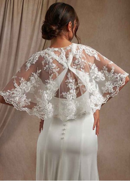 Loyth Hephzibah Lace Tulle Wrap Loyth Hephzibah Lace Tulle Wrap