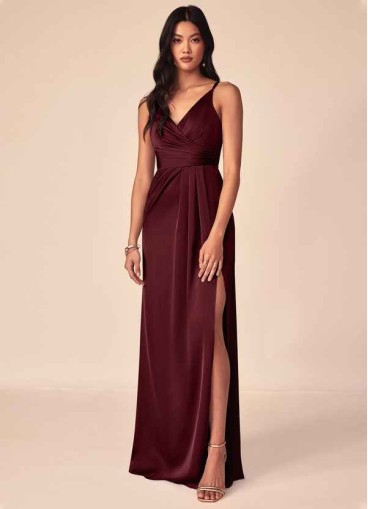 Loyth Aqua Stretch Satin Dress