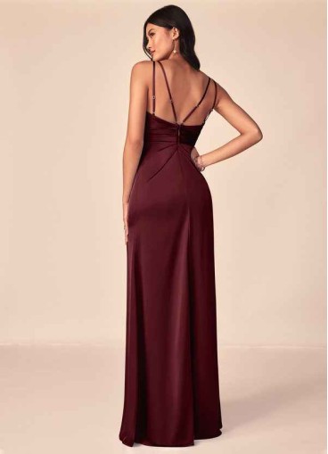 Loyth Aqua Stretch Satin Dress