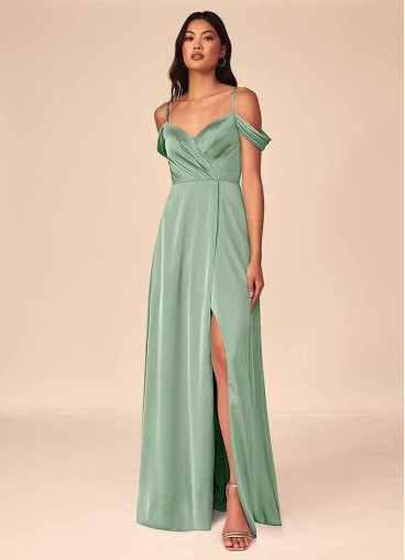 Loyth Ocean Stretch Satin Dress