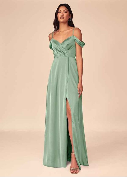 Loyth Ocean Stretch Satin Dress