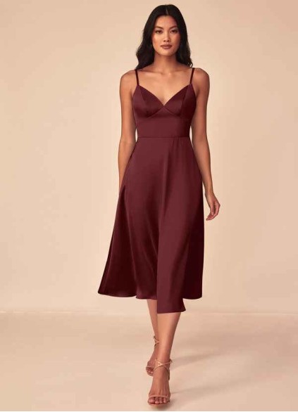 Loyth Dottie Stretch Satin Dress