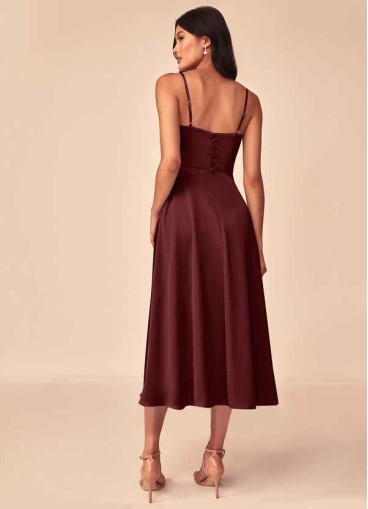 Loyth Dottie Stretch Satin Dress