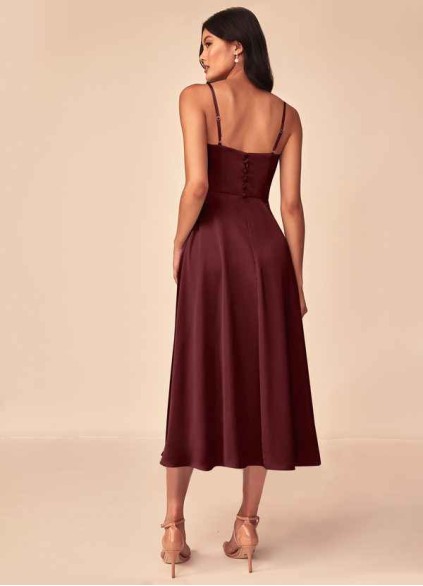 Loyth Dottie Stretch Satin Dress