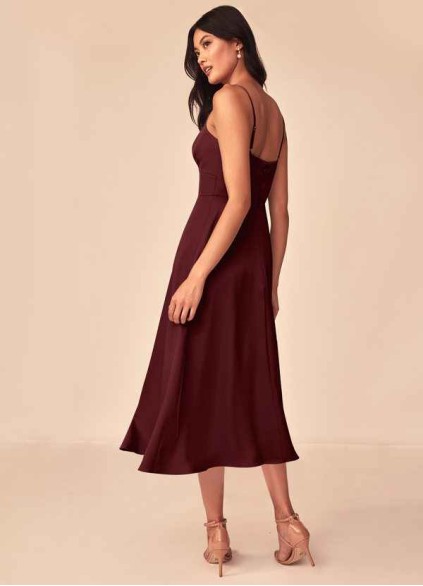 Loyth Dottie Stretch Satin Dress