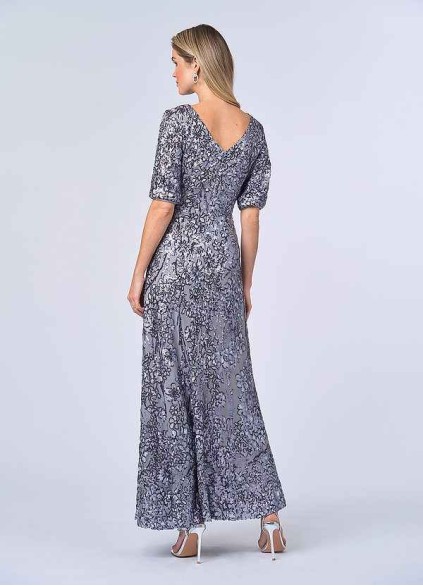 UpStudio Sequin Floral Lace Gown UpStudio Sequin Floral Lace Gown