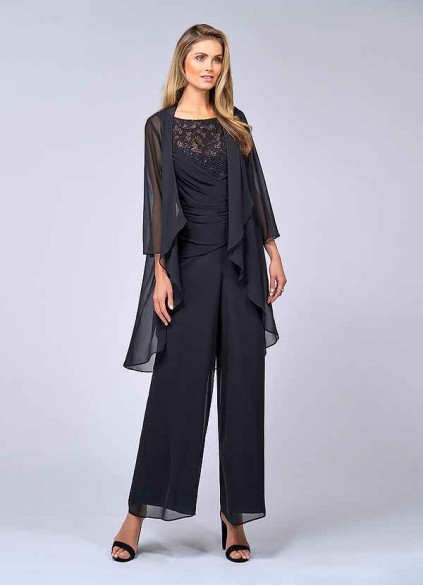 UpStudio 2-PC Sequin Lace Pantsuit and Jacket UpStudio 2-PC Sequin Lace Pantsuit and Jacket