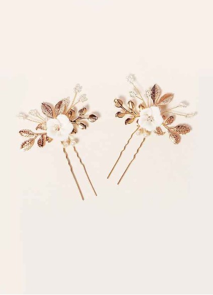 Gold Floral Hairpin Set Gold Floral Hairpin Set