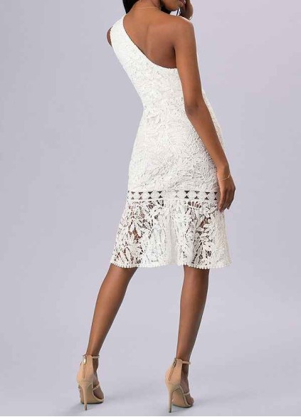 AZ Occasions Every Season Ivory Lace Midi Dress AZ Occasions Every Season Ivory Lace Midi Dress