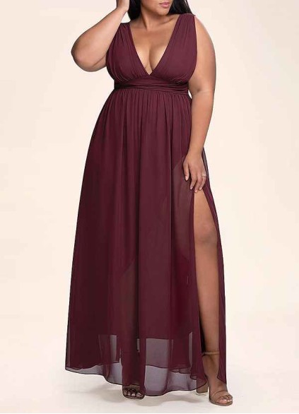 AZ Occasions Dancing Queen Cabernet Chiffon Maxi Dress AZ Occasions Dancing Queen Cabernet Chiffon Maxi Dress
